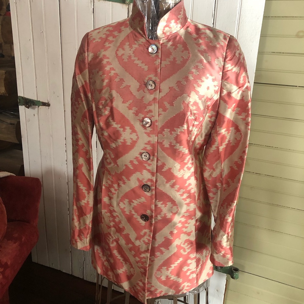 Nina MCLEMORE 100% silk jacket